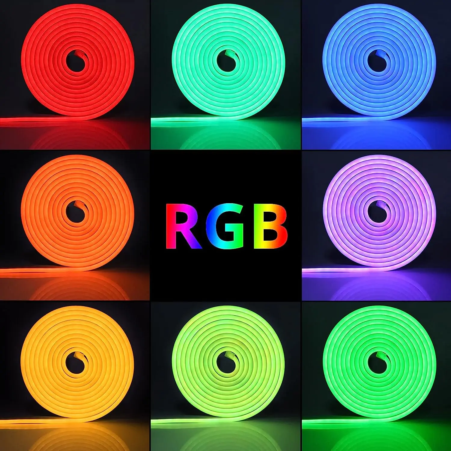 30M/20M Mexllex RGB Neon Light Strip with APP and Remote,Color Change Waterproof Music Sync Mode for Bedroom Room Outdoors Decro