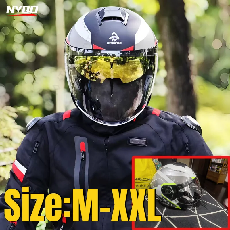 Hot DOT Motorcycle Dual Visor Flip Up Modular Full Face Helmet Anti-fog Street Bike Racing Helmet for Women, Men, 2 Colors