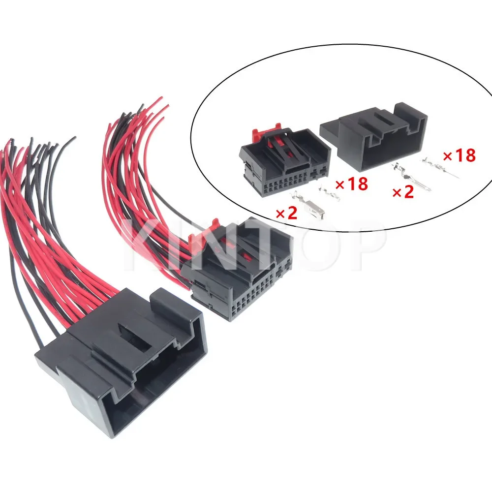 1 Set 20 Pins 1-1394805-1 1-1394803-1 1K0971975 Auto Air Conditioning Controller Motor Socket AC Assembly For VW Skoda