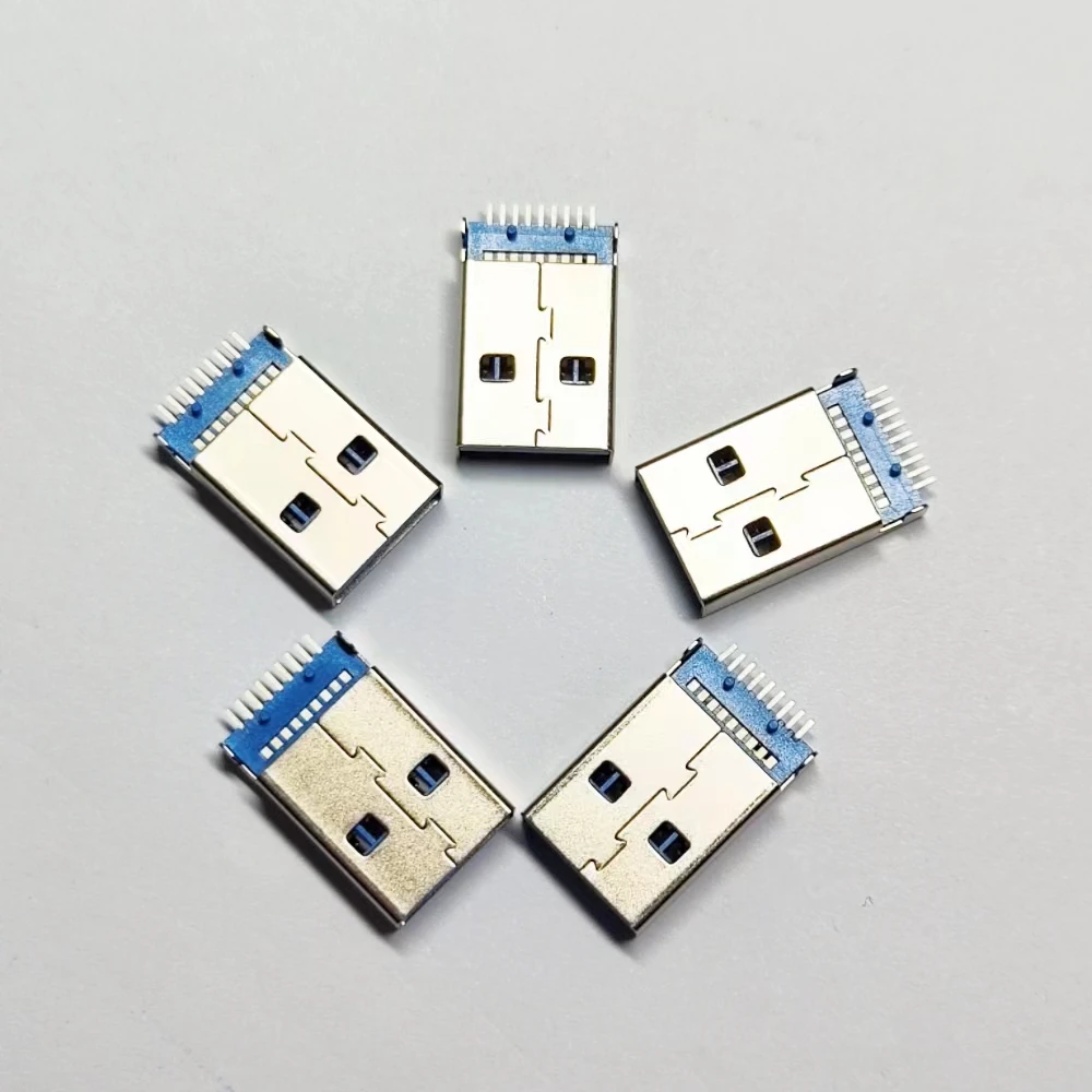 5pcs USB 3.0 A Type Male Plug Connector For High-speed Data Transmission