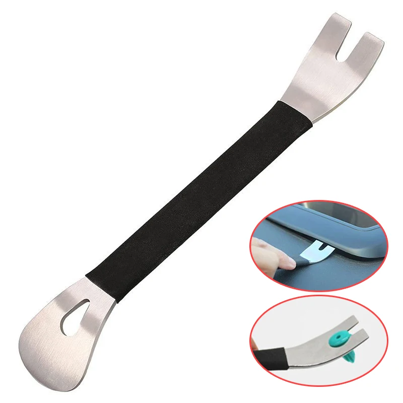 Car Trim Removal Tool Stainless Steel Durable Two-end Trim Removal Level Pry Tools Door Panel Audio Terminal Fastener Driver