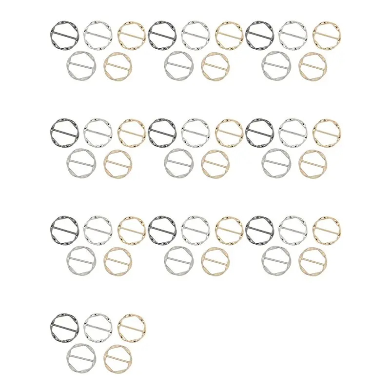 new-50pcs-スカーフリングクリップネクタイリングクリップ女性用ファッション-tシャツツイストノットクリップバックルサークル衣類リングラップホルダー