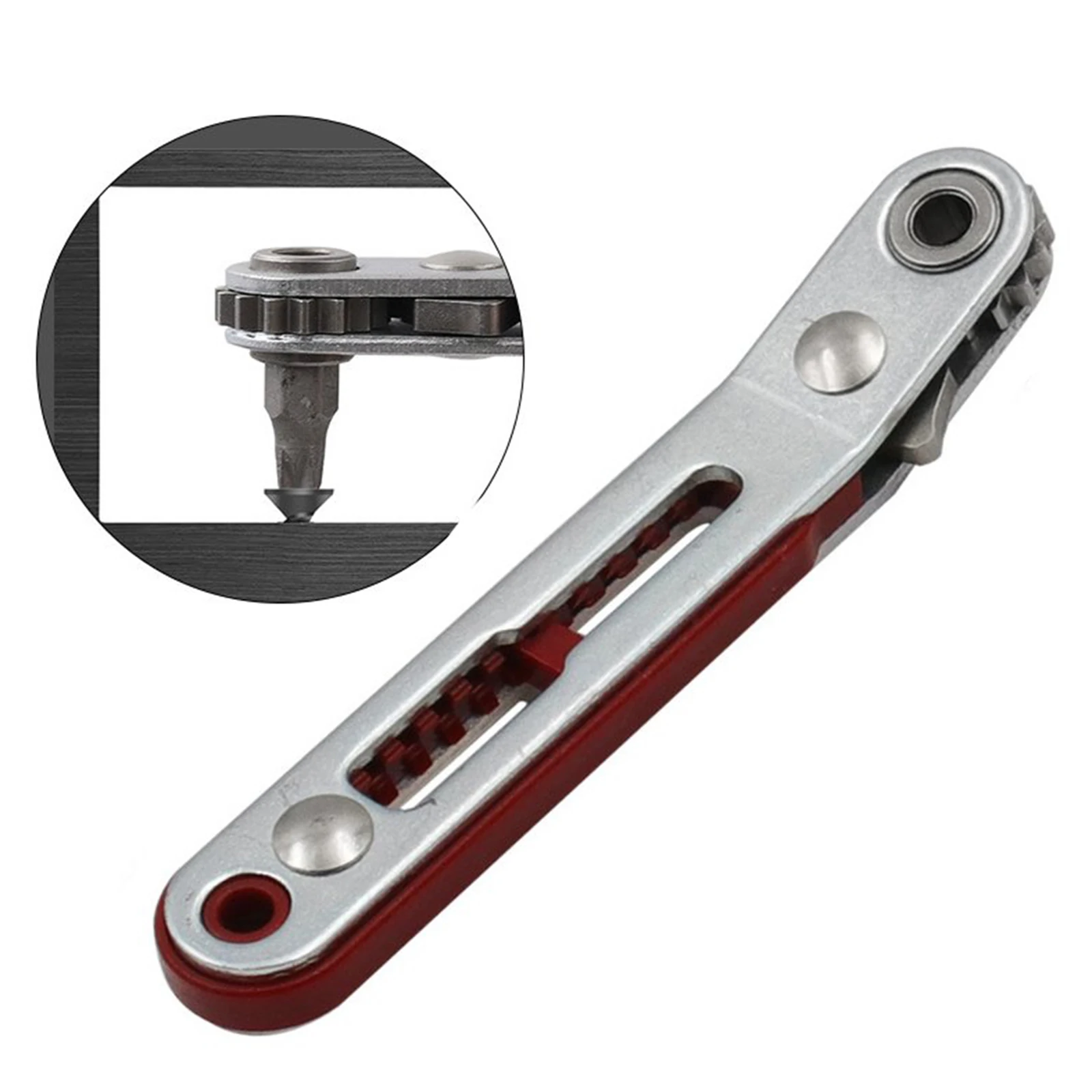 2025 NEW Ratcheting Wrench 1/4inch Heat Treated Repair Steel Ratchet Wrench Mini Screwdriver Wrench Tool