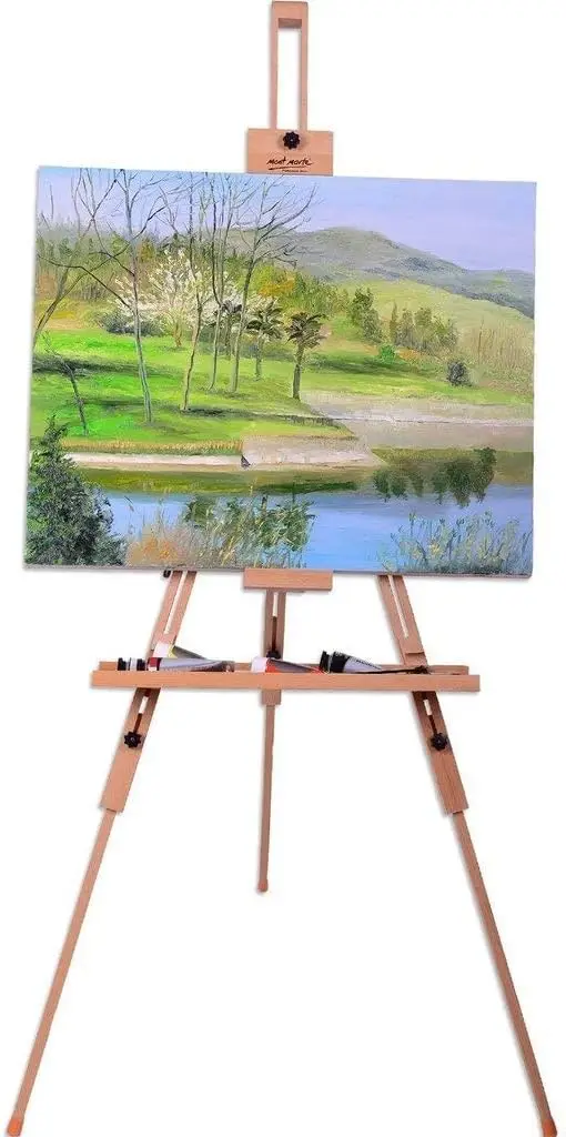 

Classic A-Frame Tripod Easel, Solid Beech Wood, Holds Canvas up to 52"