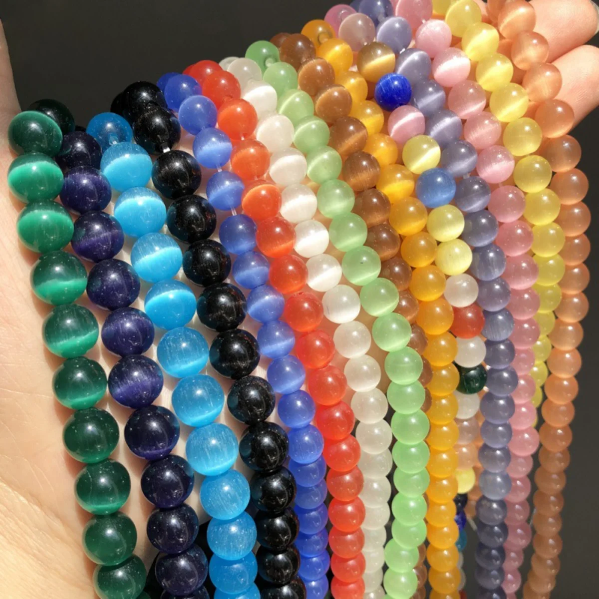 New Fashion White Mexican Opal Barrel Rice Loose Beads 8*12mm Cat Eyes Fit Diy Necklace For Women Jewelry Making 14inch B1572