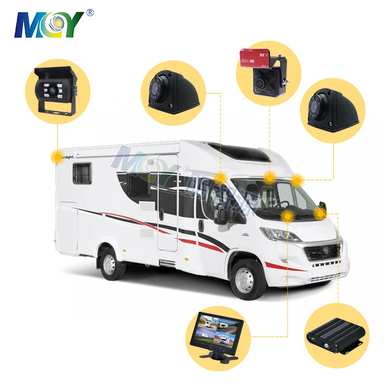 RV Motohome School Bus Truck Mobile DVR Camera MDVR 4CH 8CH 4G GPS WIFI 4 Cams for Vehicle