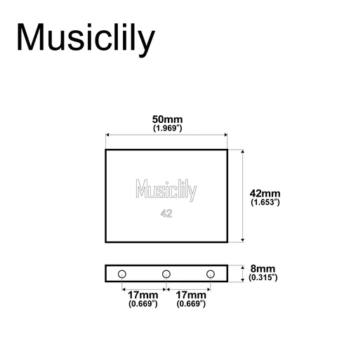Imagen 2 del producto Musiclily Bloque de latón macizo ultra completo para guitarra eléctrica Floyd Rose Locking Tremolo Bridge