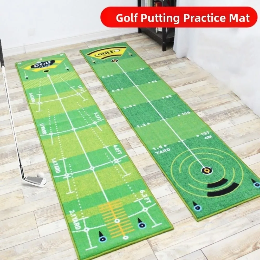 

Foldable Golf Putting Practice Mat Anti-Slip Lightweight Golf Training Pad Washable Portable Golf Hitting Mat Indoor