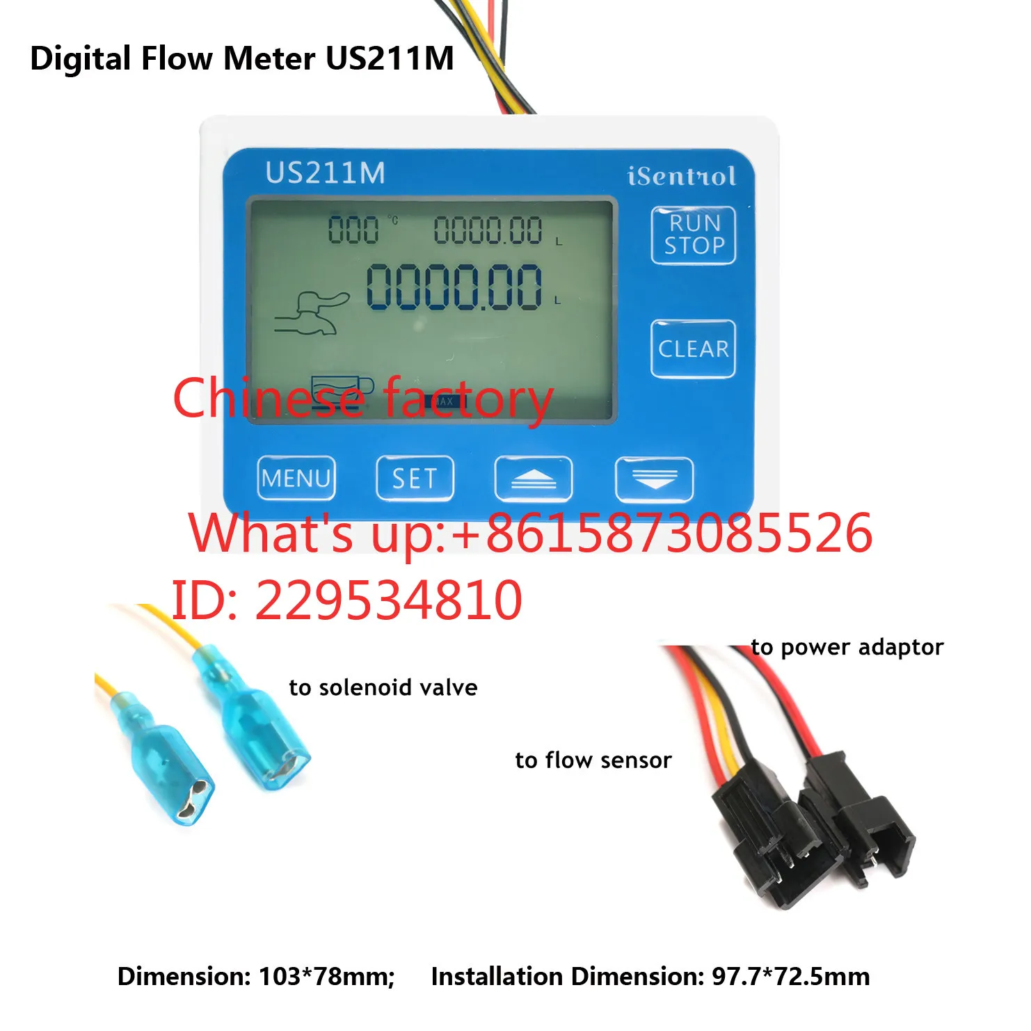 All-plastic quantitative filling controller 211M stainless steel turbine flowmeter liquid solenoid valve pressure set