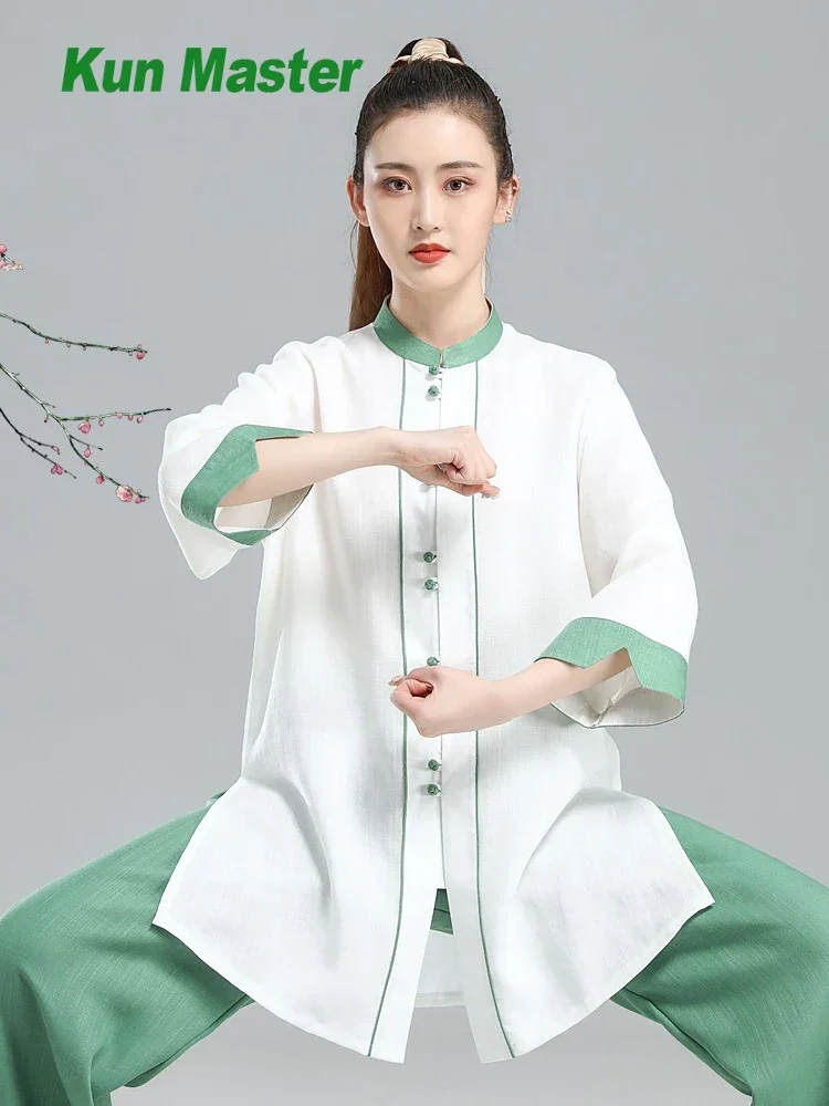 kun-master-kung-fu-uniform-martial-arts-tai-chi-clothing-summer-unisex-chinese-traditional-clothes-with-three-quarter-sleeves