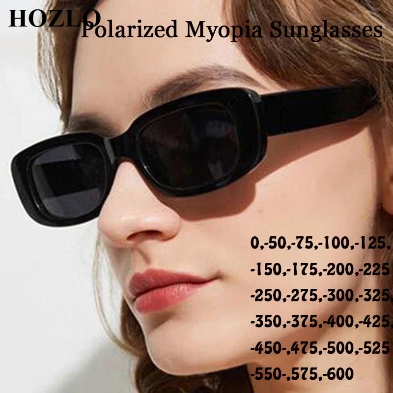 

Small Square Frame Women Polarized Myopia Sunglasses UV 400 Protection Nearsighted Sun Glasses -1.0~-6.0 Customized Prescription