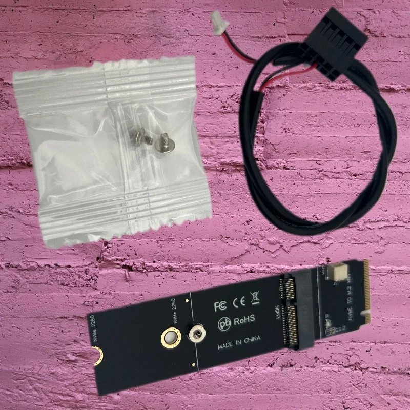 M.2 E Key to M.2 NVME M Key Card Riser Durable Stable Converter with BT Cable Support M.2 A+E Key Wifi Bluetooth Network Card