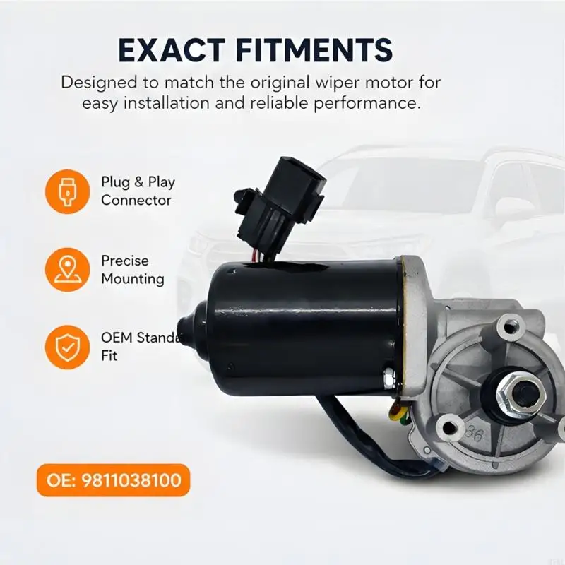 M76E Wischerantriebsmotor-Baugruppe, 12 V, 5-polig, vorne, Reparatur-Serviceteil – Detail 2