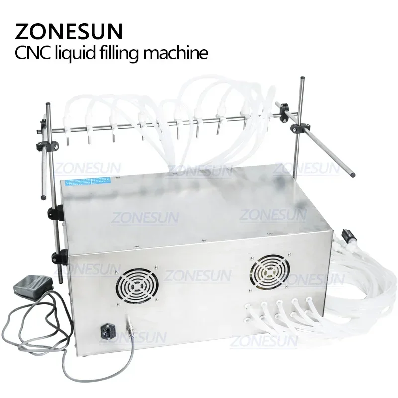 ZONESUN Macchina di rifornimento liquida elettrica della pompa di controllo digitale 3-4000ml per l'olio essenziale del succo d'acqua del profumo liquido con 10 teste