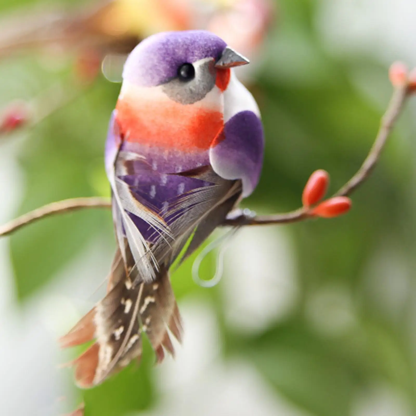 Lifelike Foam Bird Statue Artificial Feather Parrot Figurine for Garden Patio Decor Outdoor Yard Art Ornament Multi Color