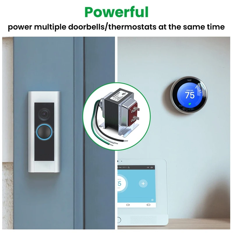 Transformador Full-Doorbell para campainhas de vídeo anel, hardwired porta carrilhão, fonte de alimentação, 24V, 40VA