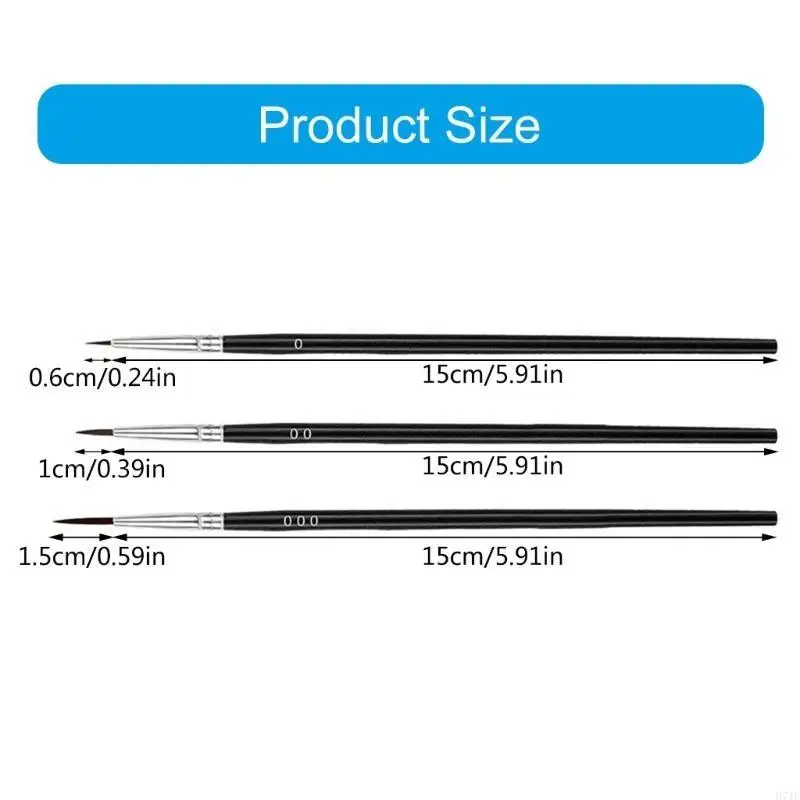 H7JF 30 PCS/SET Tiny Detail Cave Cave Caintes #0 #00 #000 тонкая кисть для рисования для рисования