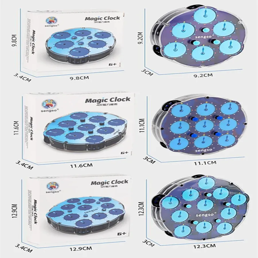 Sengso Magnetic Magic Watch 3x3x3 4x4x4 5x5x5 3x3 4x4 5x5 Magic Clock Professional Magic Cube Clock Magnetic Speed Cube Toys  ﻿