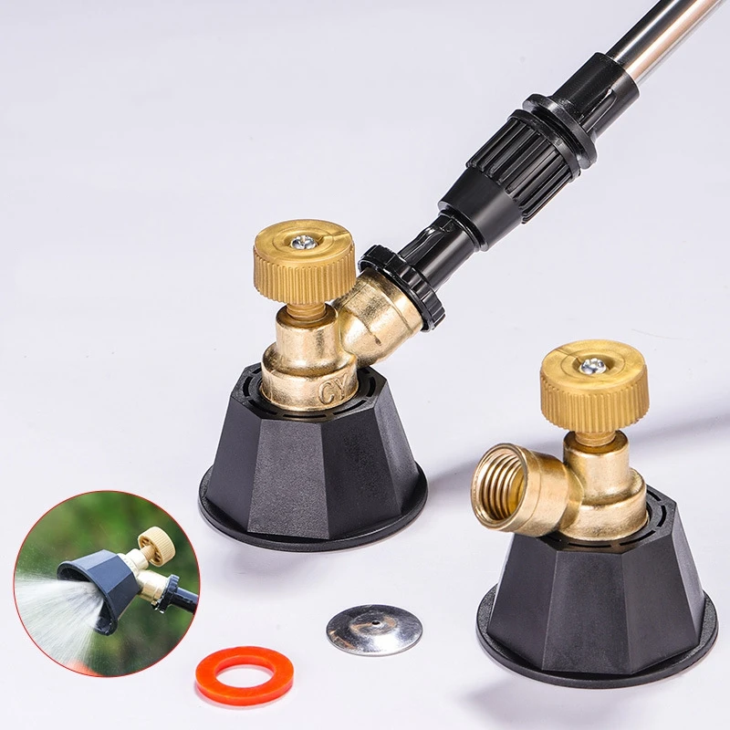 Agricultural Atomization Adjustable Nozzle Garden Alloy Black Cyclone Nozzle Irrigation Watering System Garden Supplies