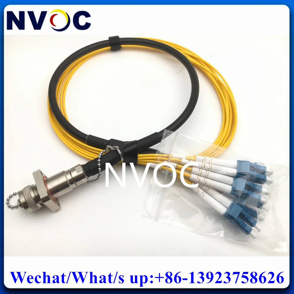 

4/8/12/24Core Single Mode ODC-MPO Male/Female Socket Square 0.5M To LC Fiber Optic Outdoor Jumper Connector For Patch Panel Box