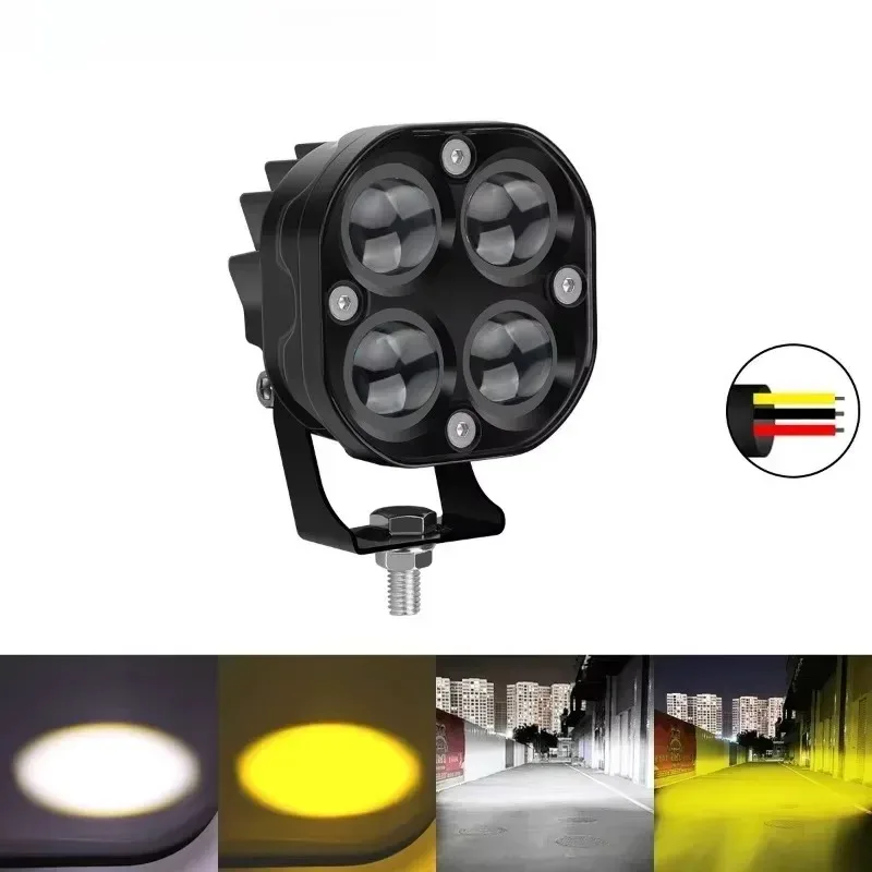 دراجة نارية المصابيح الأمامية الضباب مصباح DRL Spotli 2 قطعة لسيارات الشاحنات SUV على الطرق الوعرة 4x4 12 فولت 24 فولت سيارة Led ضوء العمل بار فلاش مساعد Led