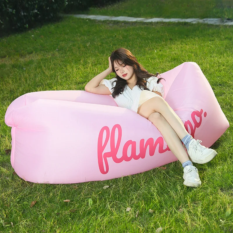 Portable Lazy Inflatable Sofa Water Beach Grass Park Air Bed Sofa Foldable Sleeping Bag Rapid Inflation Outdoor Products image 2
