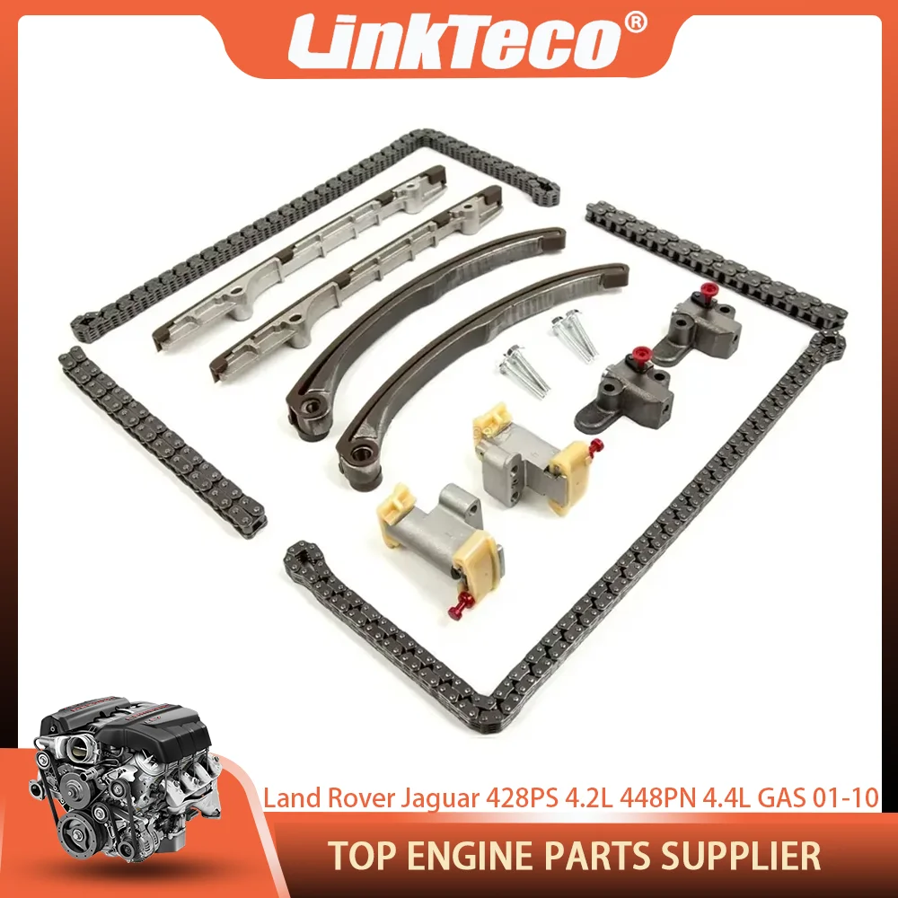 Kit de Cadena de Distribución para Land Rover LR3, Range Rover, Jaguar XF, XJ, XJ8, XK8, XKR, XJR, S-Type, AJ27S, AJ36, 428PS, 4.2L, 448PN, 4.4L, GAS, 01-10