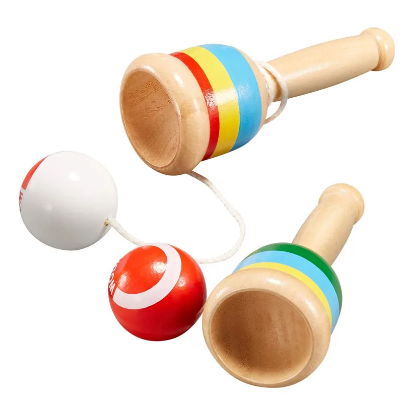 Traditional Natural Wooden Cup & Ball Toy Hand Eye Coordination Educational Party Favors Gifts Novelty Fun For Kids Adults