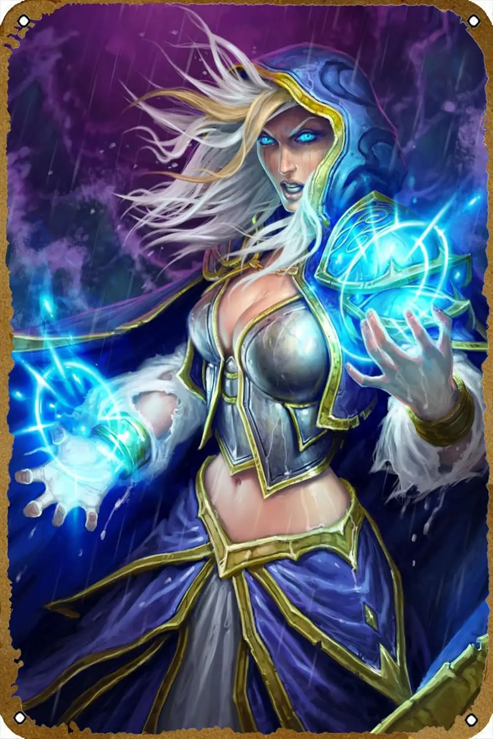 Jaina Proudmoore Poster Video Game Metal Tin Sign Gaming Cool Wall Decor Gifts for Gamers 12x8 inch 1pc sign