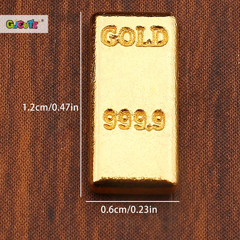 50 stks/set Poppenhuis Miniatuur Gouden Bars Model Voor Poppenhuis Decor Kids Fantasiespel Speelgoed Gift