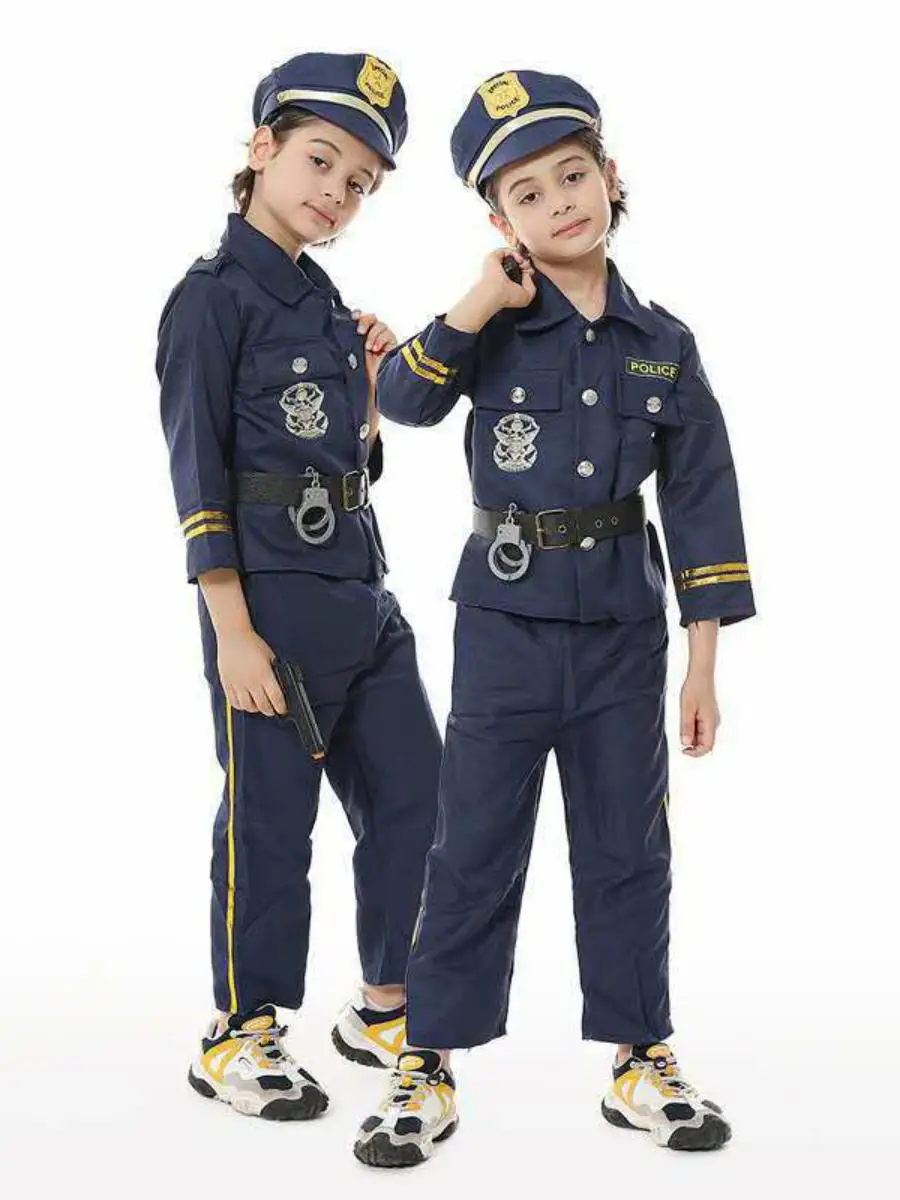 Loween Par – ensemble de costumes de spectacle de détective pour enfants, jeu de rôle, matériel en Polyester orm de Police traditionnelle chinoise, nouvelle collection