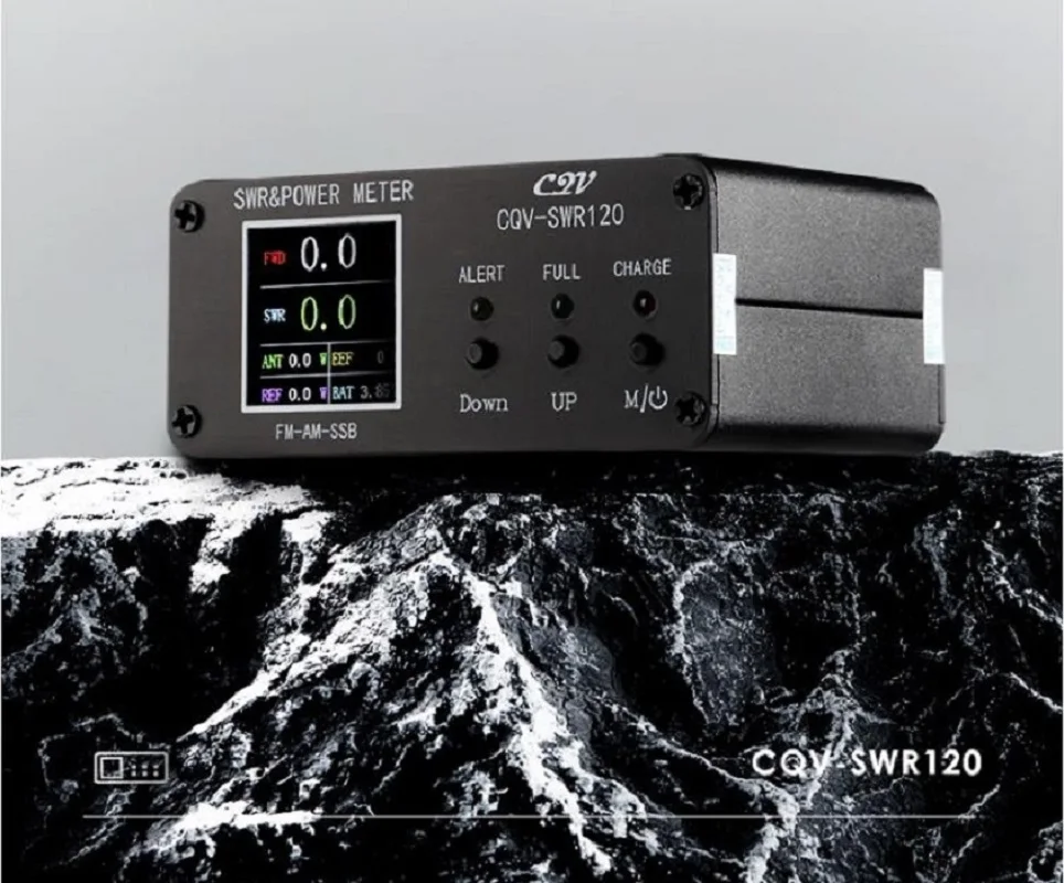 CQV-SWR120 120W 1.8-54Mhz SWR  Power Standing Wave Meter High Standing Wave Alarm FM-AM-SSB 240 * 240 Full Color HD Display