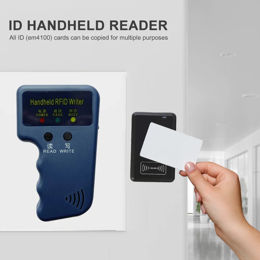 Handheld 125KHz RFID Copier ID Card Reader Writer Access Control Card Duplicator Cloner Programmer Reader Rewritable Key Copier