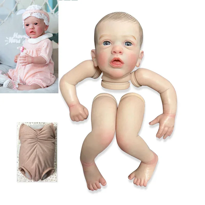 

19Inch Aleyna Reborn Kit Already Painted Doll Parts Lifelike Baby Doll Unfinished with Many 3D Details Veins DIY Toys