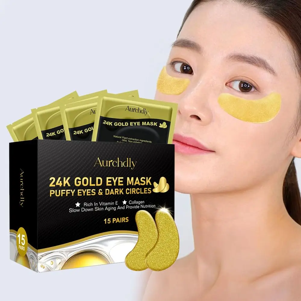 15Pairs Remove Dark Circles Collagen Eye Mask Collagen Snail Mucin Under Eye Patches Improve Fine Lines Moisturizing