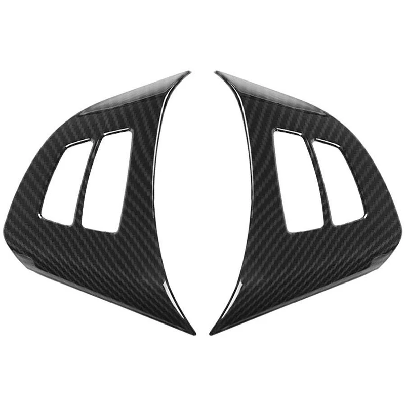 Superior-2Pcs Carbon Fiber Steering Wheel Cover Trim For BMW X5 E70 2008-2013 view 4