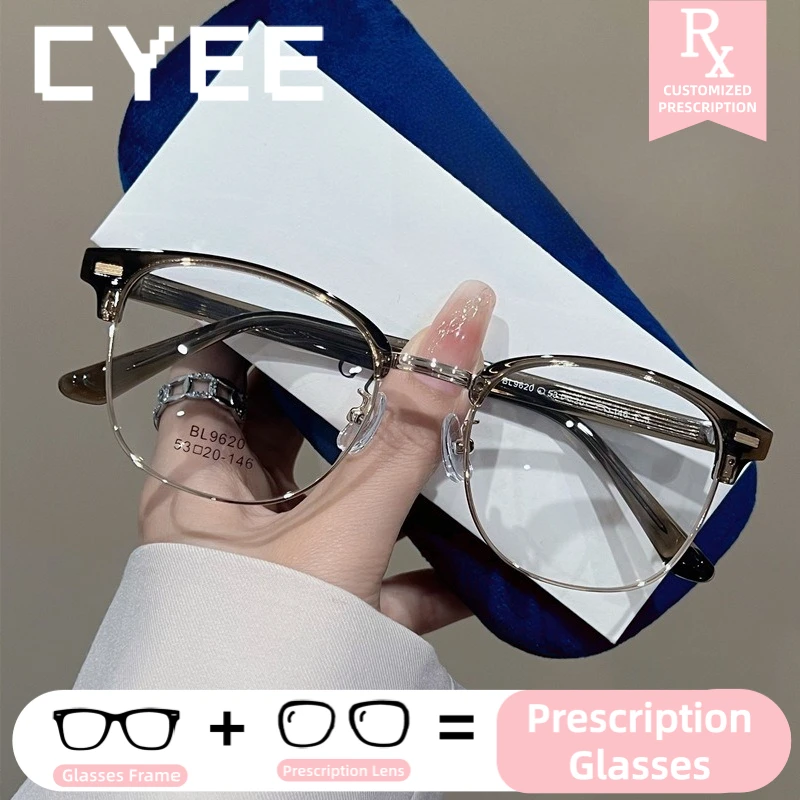 

CYEE Personalized Anti Blue Light Photochromic Myopia Eyeglasses Progressive Lenses Glasses Custom Prescription Optical Eyewear