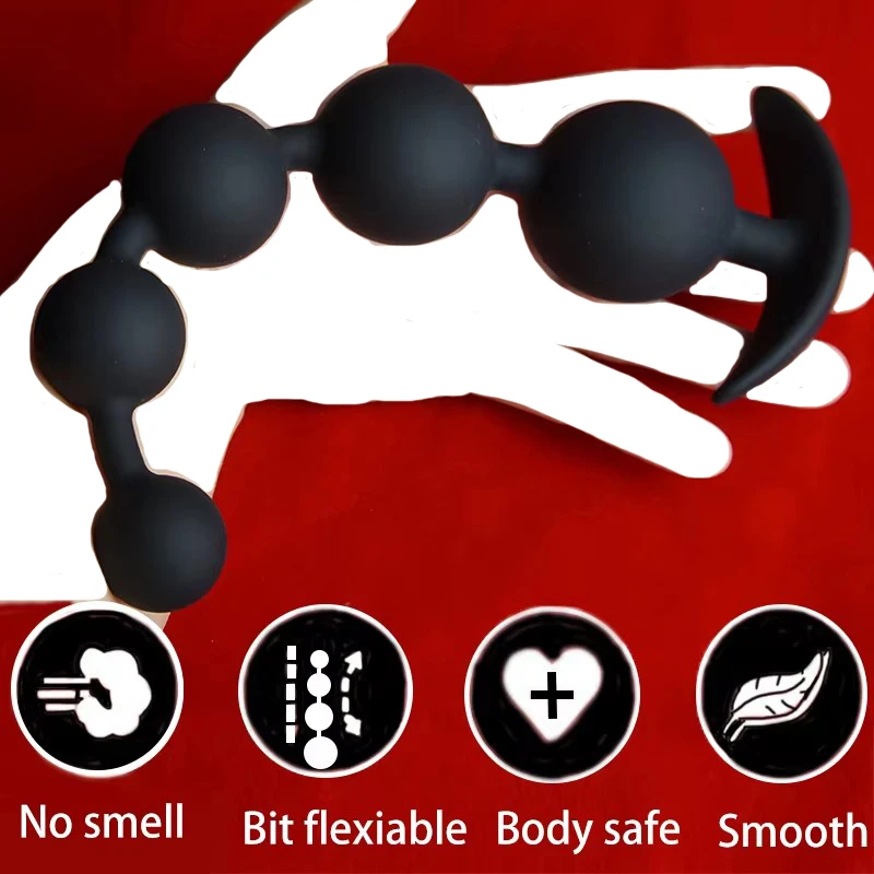 Silicone Anal Beads Dilator,Big Annals Balls,Long Ass Anus But Butt Plug,Analplug Buttplug Butplug,Analsex Prostate Sex Toys - Image 3