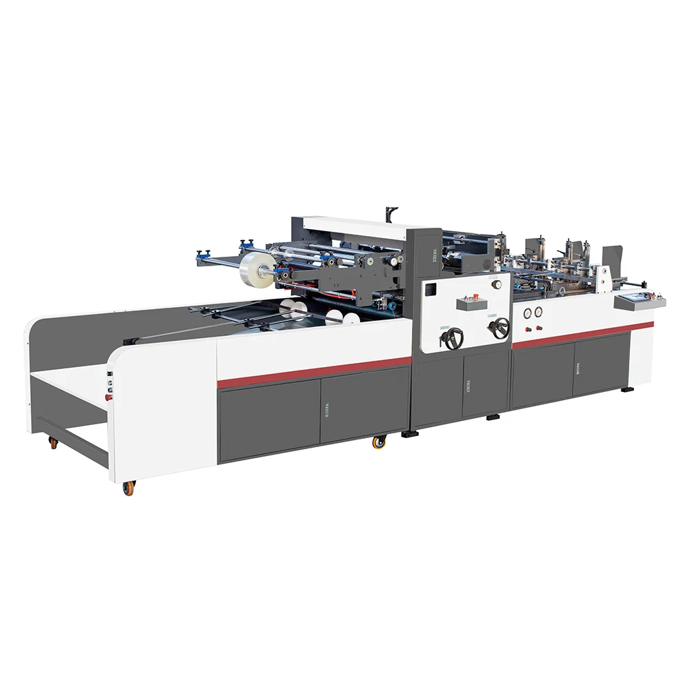 LKS800C Automatic Kraft Gift Paper Packaging Box Window Patching Making Machine Rotary Plastic Film Cut PLC Core Lukes Brand