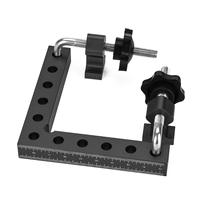 Woodworking Right Angle Clamp Right Angle Ruler 90 Degree Positioning Block Black Aluminum Alloy Square Right Angle Clamp