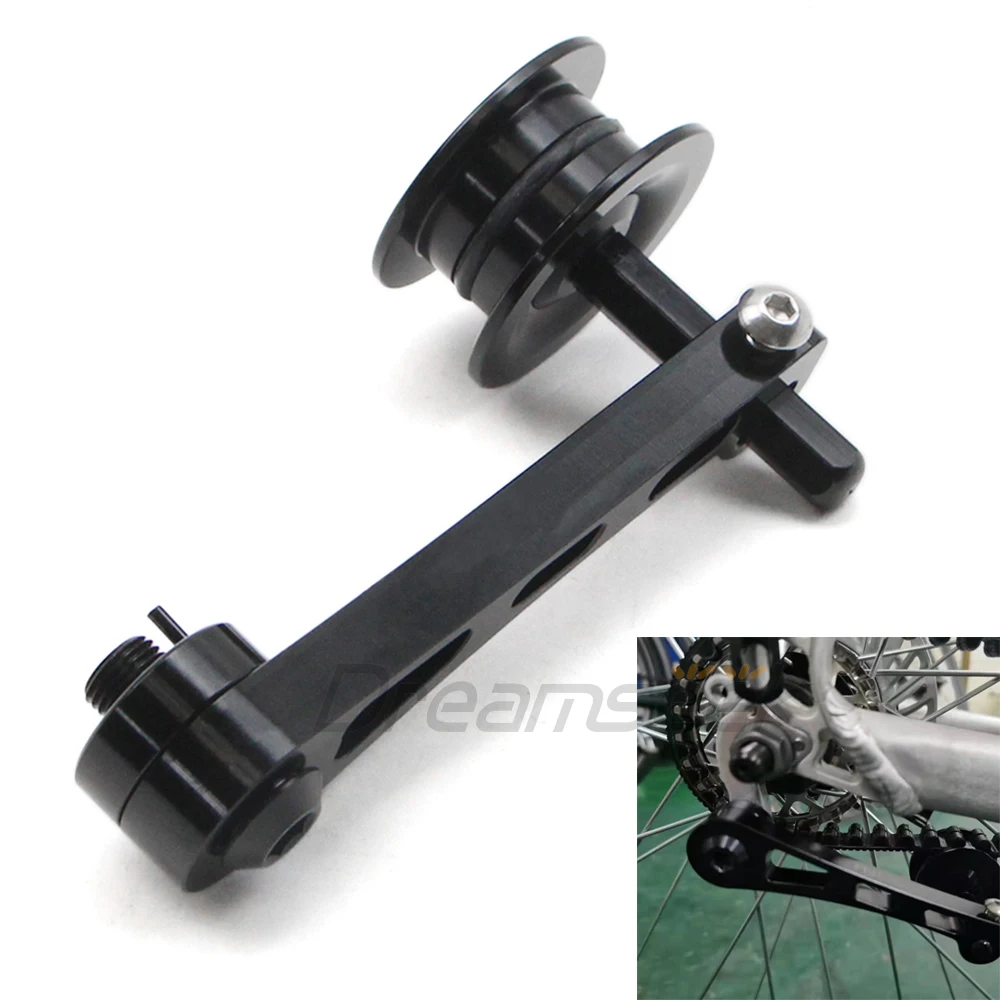 

Bicycle Single Speed Chain Tensioner MTB Chain Guide Pulley Rear Derailleur Road Bike Chain Anti-drop Stabilizer Aluminum Alloy