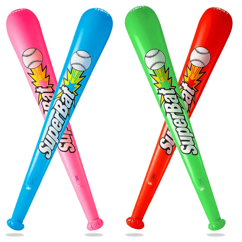 6 teile/satz aufblasbare Baseballs chläger aufblasbare Hammer Stick Ballon Spielzeug Karneval Party Kinder Geburtstags geschenke Pool Wasserspiel Spielzeug