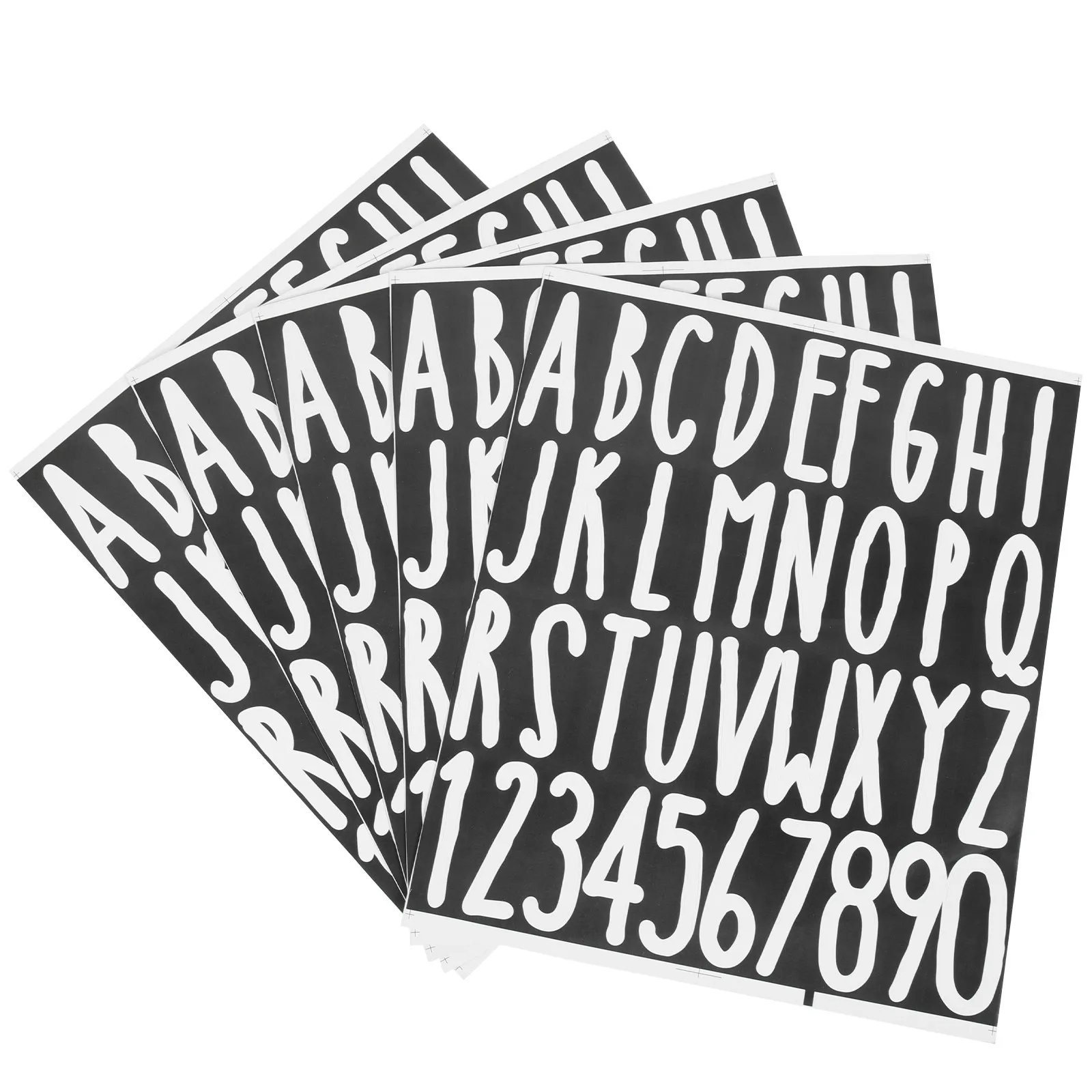 Reflective PVC Mailbox Number Stickers – 5 Sheets Adhesive Outdoor Door Window Address Labels
