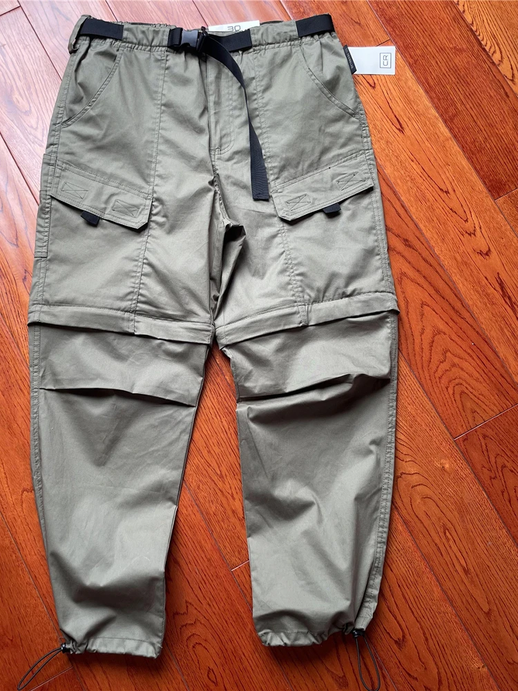 

IT Ins Outdoor Work Pants Men's Thin Cotton Casual Trousers Multket Removable Pure Cotton Bule Waist Belt Leisure Pants