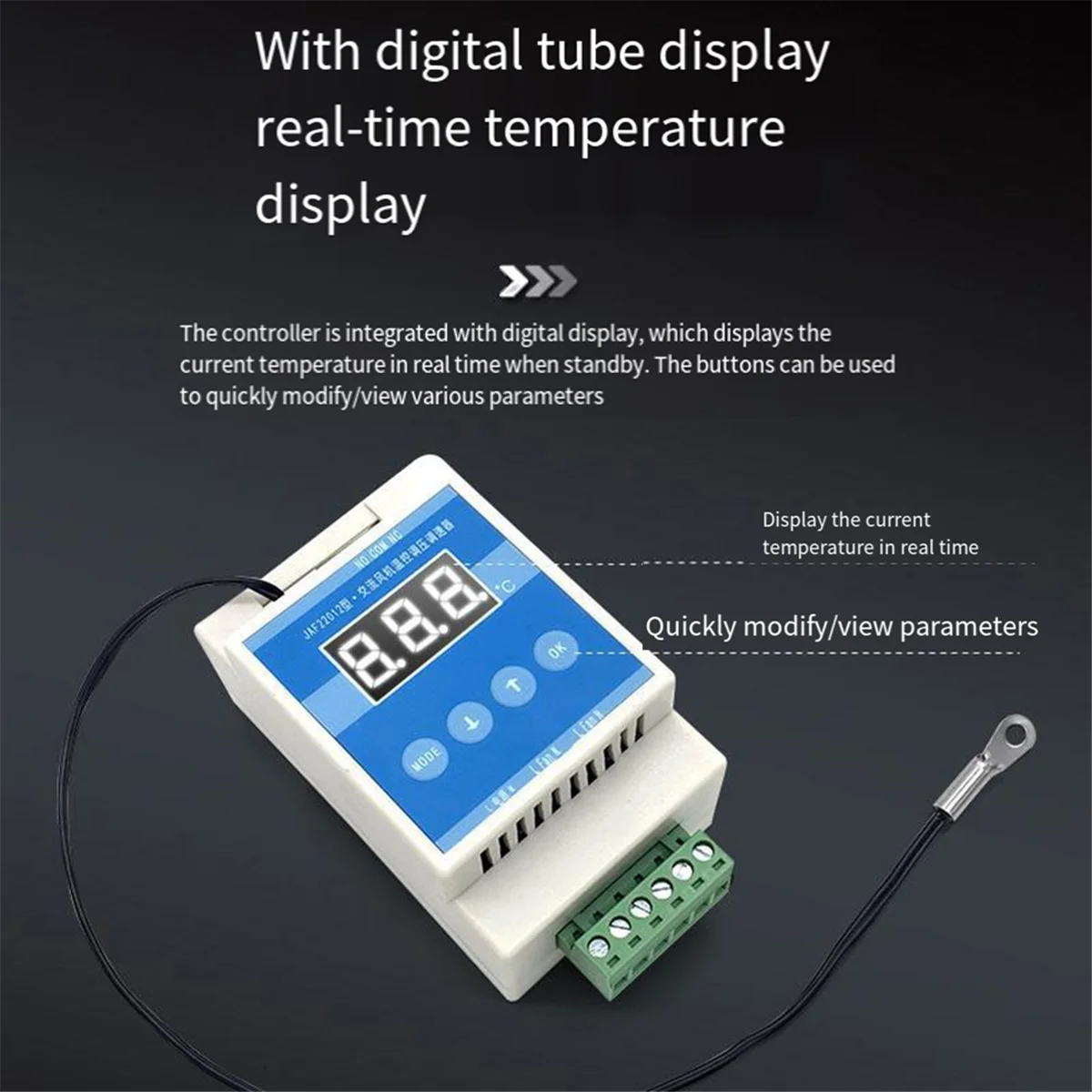 AA98 Sterowanie Prędkością Wentylatora Szafy Automatyczne Sterowanie Temperaturą AC 220V/110V Silnik Wentylatora Pompa Wodna Regulacja Temperatury, Ciśnienia