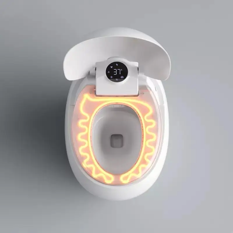 水洗トイレ一体型の高級白足踏み式卵型床