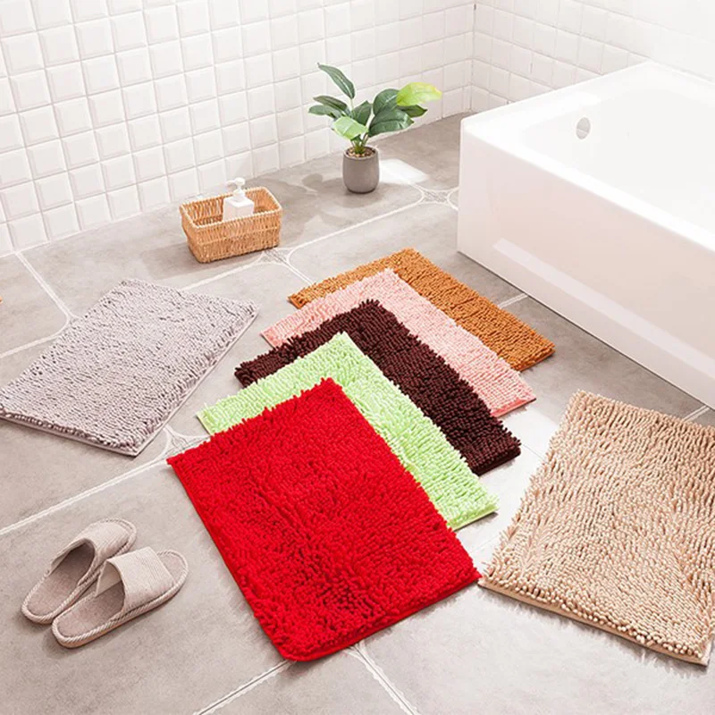 Chenille Floor Mat Entrance Bathroom Wear Resistant Non Slip Mat Entrance Water Absorbing Carpet Home Bedroom Kitchen Floor Mat