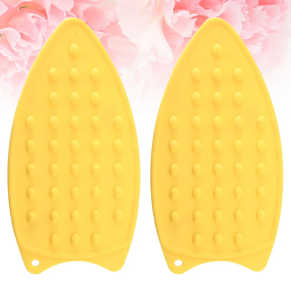 2pcs Thicken Silicone Iron Hot Protection Rest Pad Mat Waterproof Surface Iron Stand Mat Antiskid Ironing Pad Insulation Boards