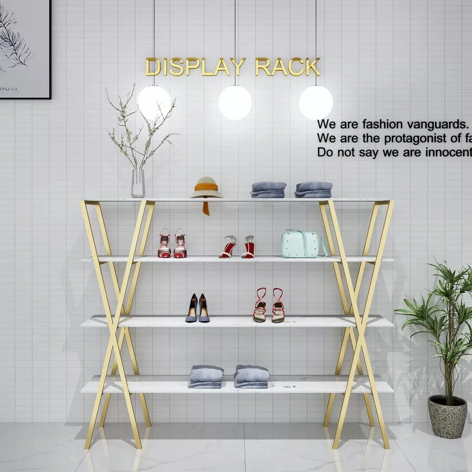 High Quality Handbag Rack Display Store Design Decoration Leather Shoes Display Furniture for Shoe Store