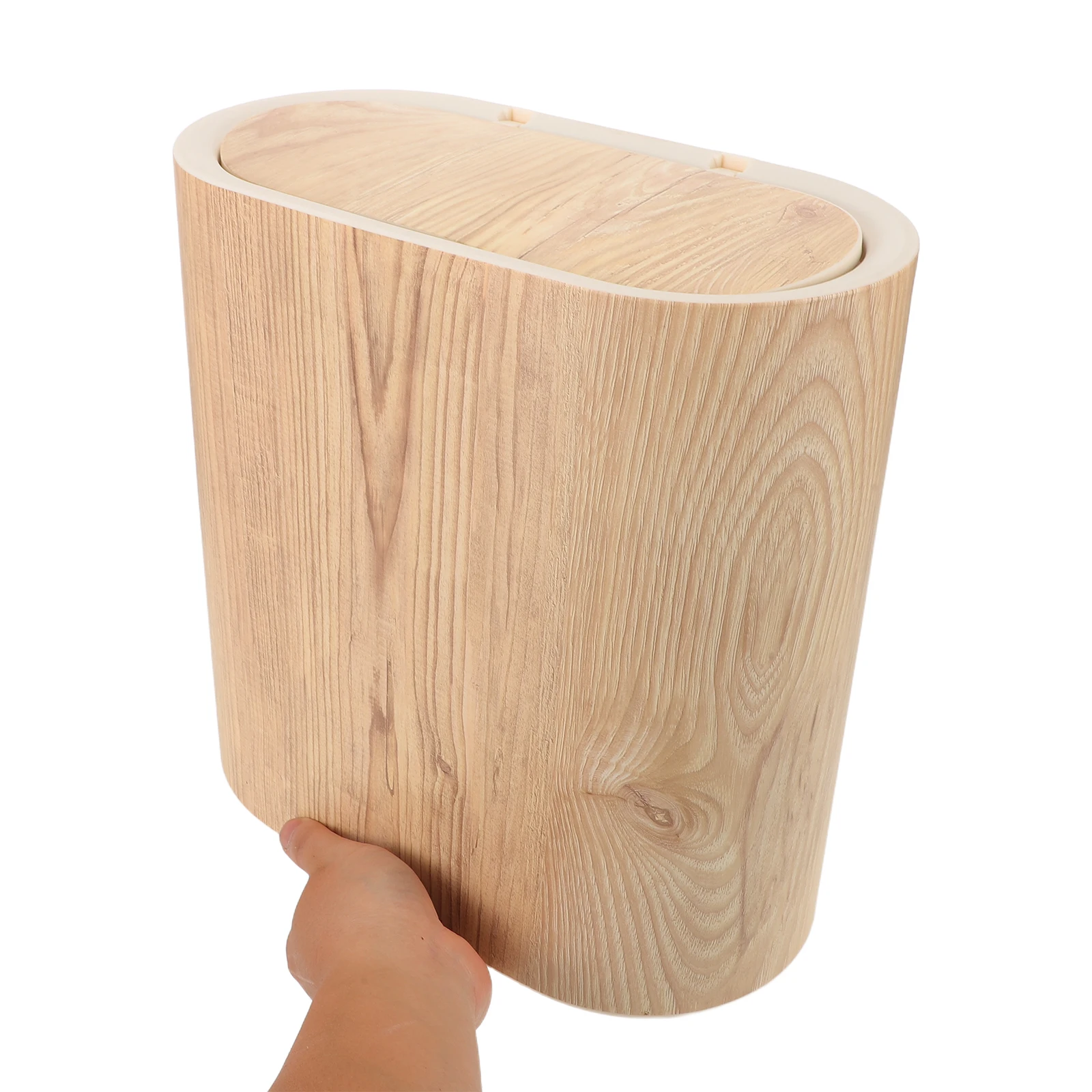 

Slim Bathroom Trash Can Press Lid Plastic Narrow Garbage Bin Kitchen Waste Container Odor Saving Design